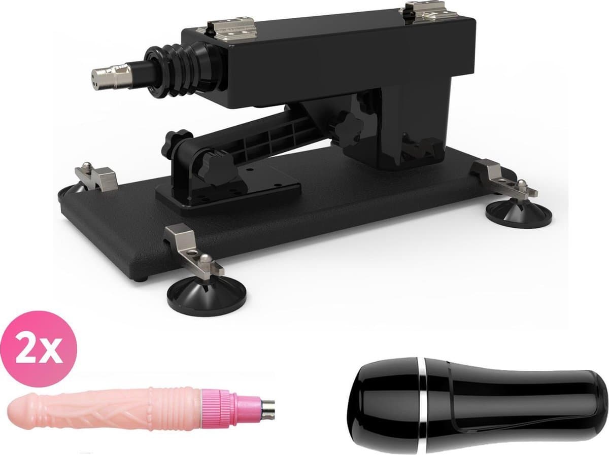 Jeremy Sex Machine voor Man en Vrouw met Dildo en Pocket Pussy – Complete Seksmachine Inclusief 2 Sex Toys – Neukmachine – Fuck Machine – Discreet Verzonden — afbeelding 1