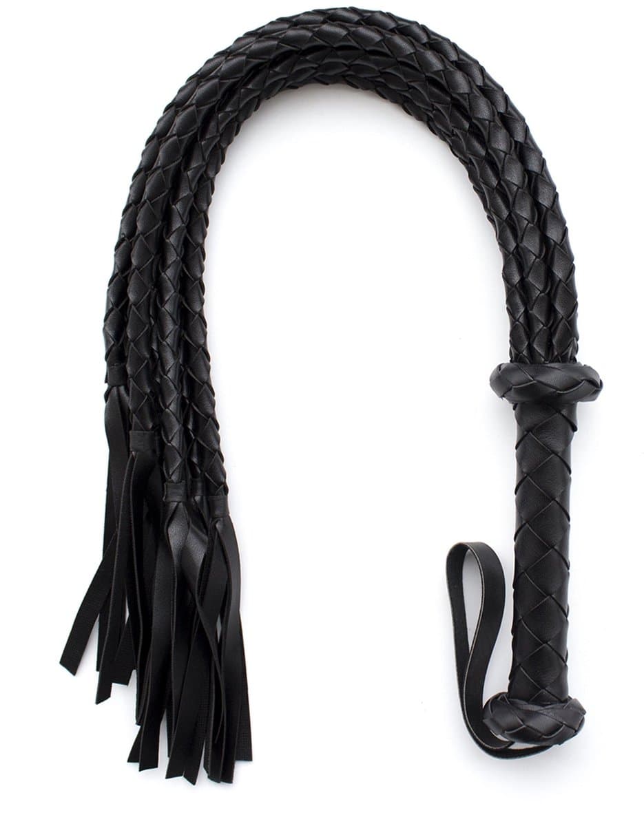 Smart Moves - Cat O Nine Flogger - Gevlochten - 75 cm - Zwart — afbeelding 1