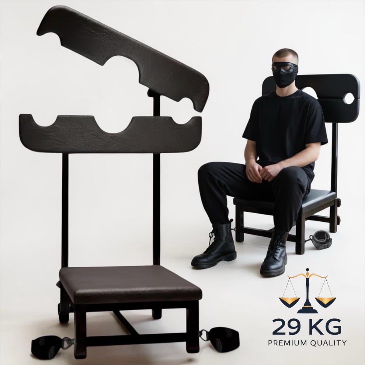 BUM BLING® Sex Stoel - Sex Chair - BDSM Meubel - Zwart - Verstelbaar - Met Voetboeien — afbeelding 1