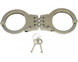 Nooitmeersaai - Politie handboeien scharnierend zwaar metaal - zilver
