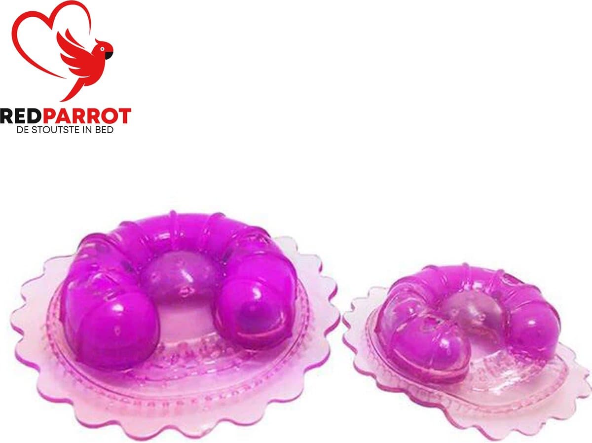 Set van 2 tepelvibrators - Tepel en borst - Cover - Zelfklevend — afbeelding 1