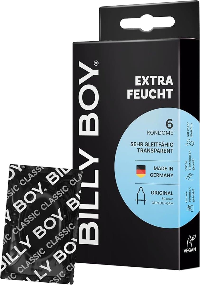 Billy Boy Extra Vochtig Condooms – 6 Stuks — afbeelding 1
