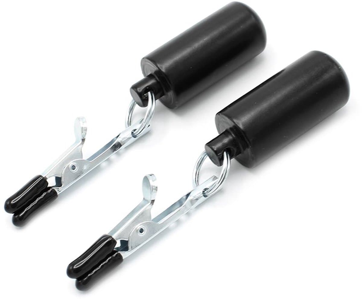 Kiotos - Crocodile Tepelklemmen - Met 2 x 100g Bullet Gewichten - RVS - Zwart — afbeelding 1
