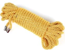 BDSM Bondage Touw - Satijn - 10 meter - Goud - Geschikt Voor Full Body Bondage - Erotiek