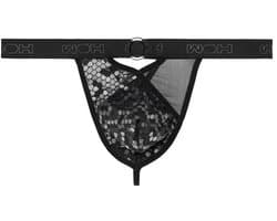 WOH heren microfiber G-string pure seduction zwart