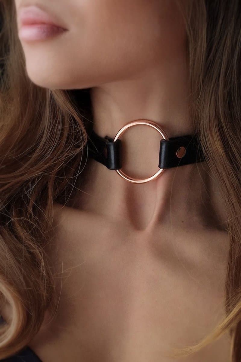 Rosy Gold - Choker - Zwart — afbeelding 1