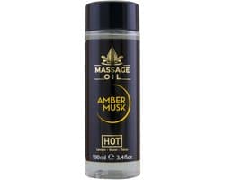 Hot - Amber & musk 100ml Massage olie - Transparant