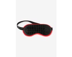 Poupee Marilyn Serie - Erotische Blinddoek - Zwart/Rood - Lakleer - Slangenmotief