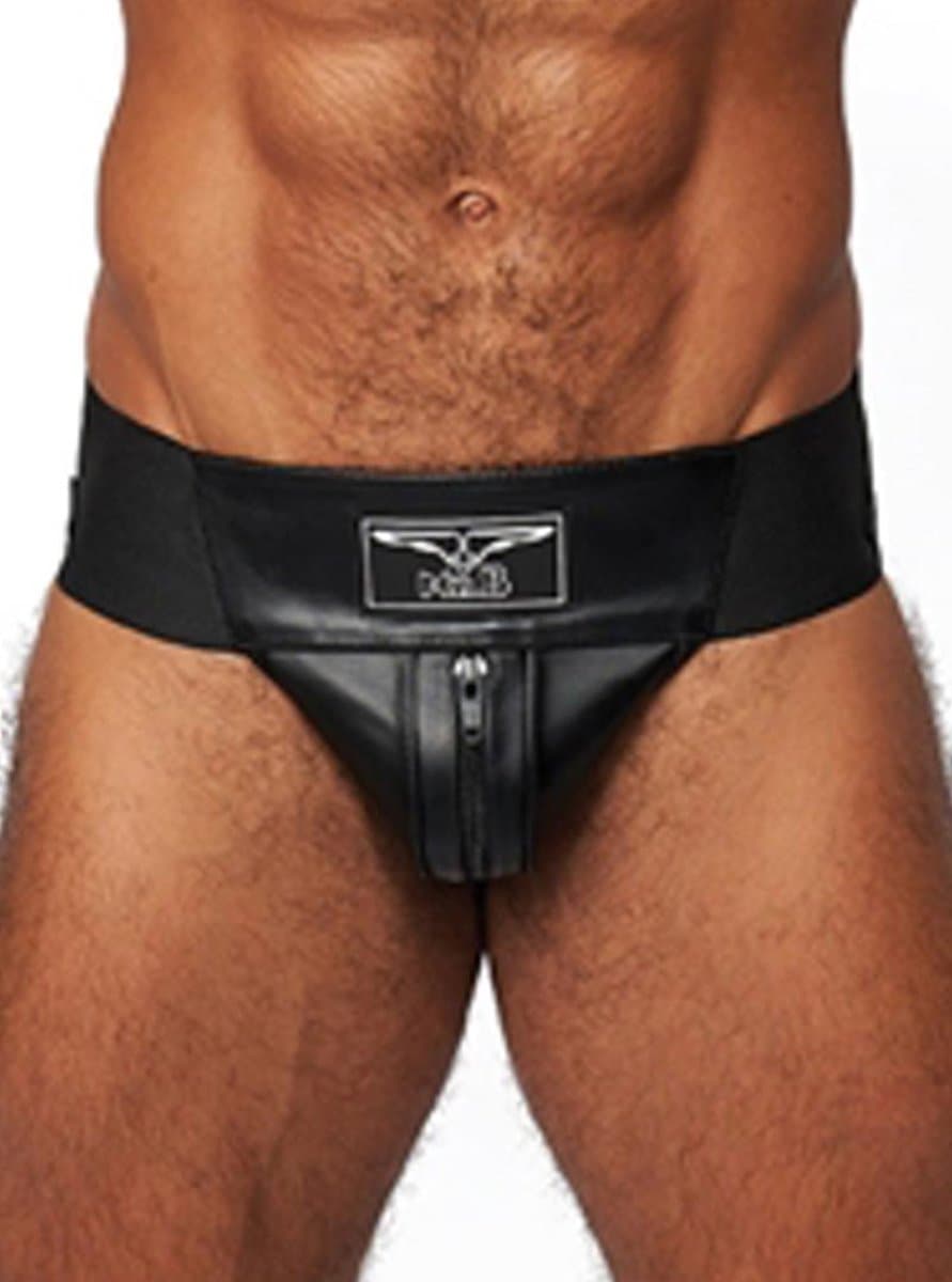 Mister b leather premium jockstrap black small — afbeelding 1