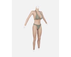Siliconen Bodysuit – Cup D- Realistisch Vrouwenlichaam – Siliconen Borsten- Nep Borsten- Voor Cosplay & Crossdress