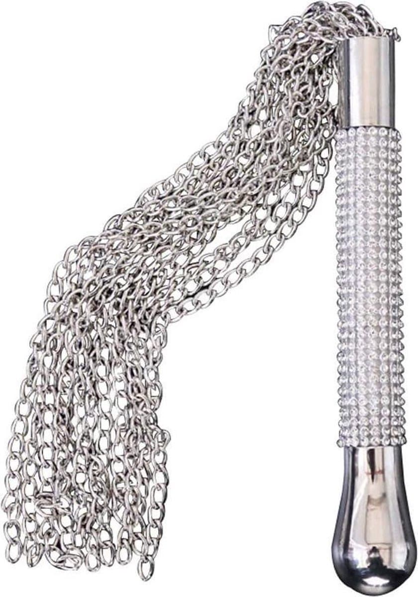 Nooitmeersaai - Metalen ketting zweep zilver - 44 cm — afbeelding 1