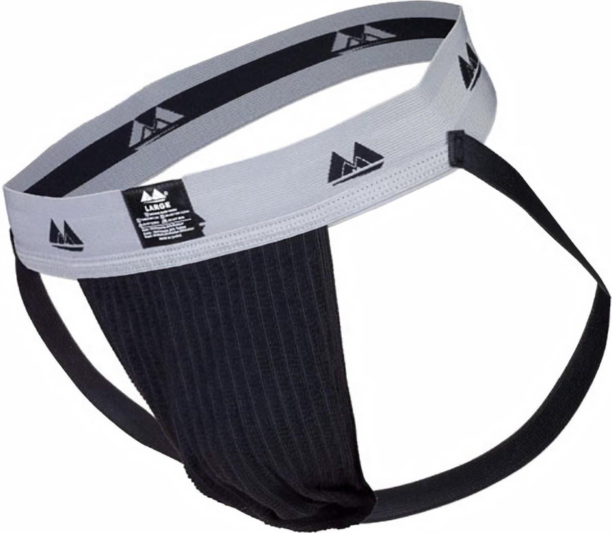 MM Sports Original Edition Swimmer/Jogger Jockstrap 2 inch Black - MAAT L - Heren Ondergoed - Jockstrap voor Man - Mannen Jock — afbeelding 1