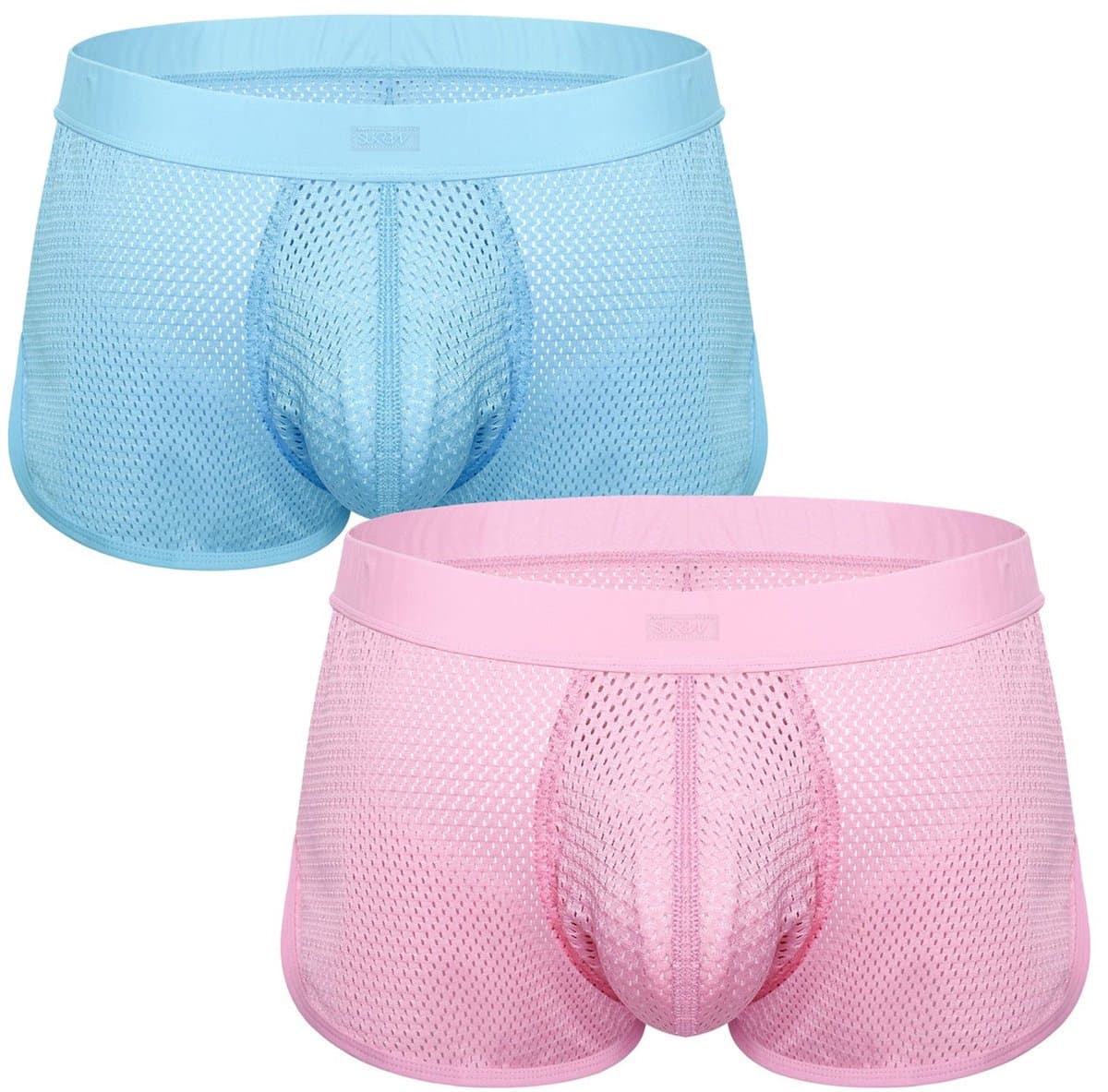 SUKREW Net Shorts Multipack 1x Breeze Blue + 1x Summer Pink - MAAT XS — afbeelding 1
