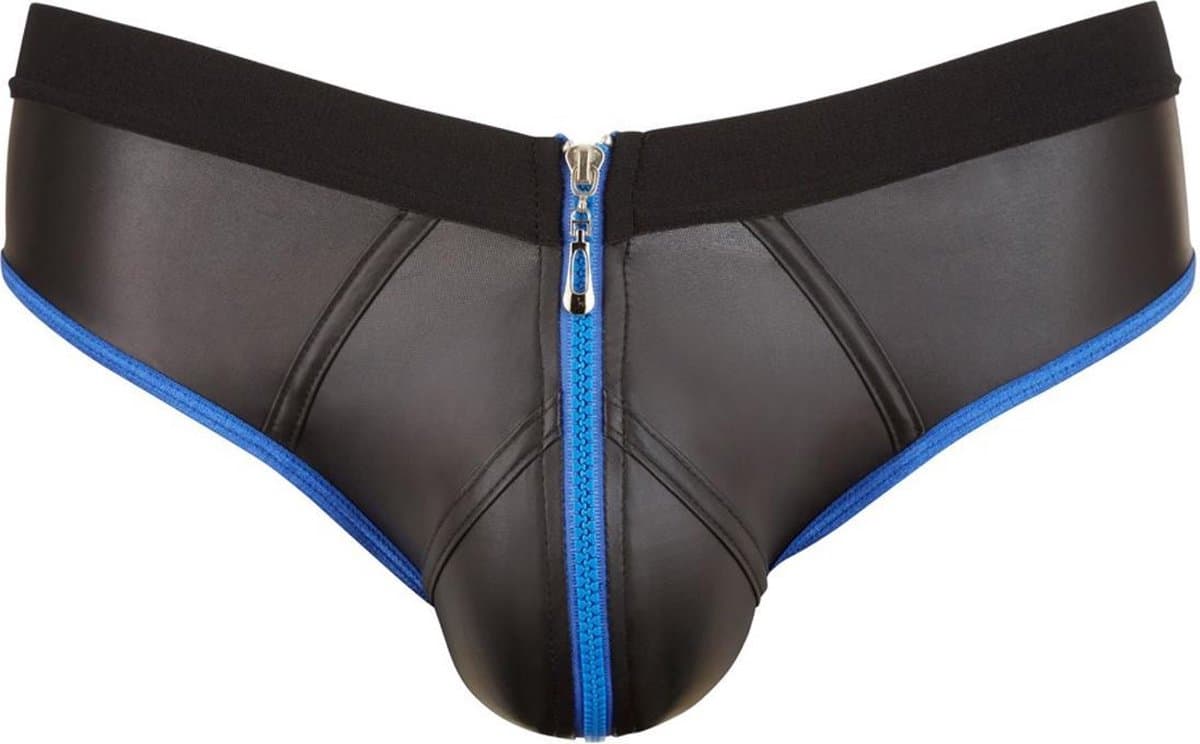 Svenjoyment Underwear Slip Met Open Achterkant - Zwart/Blauw — afbeelding 1