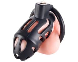 Intenz® - Luxe Kuisheidskooi Zwart - Chastity Cage - Peniskooi - Sex Toys voor Koppels - Inclusief Slotje