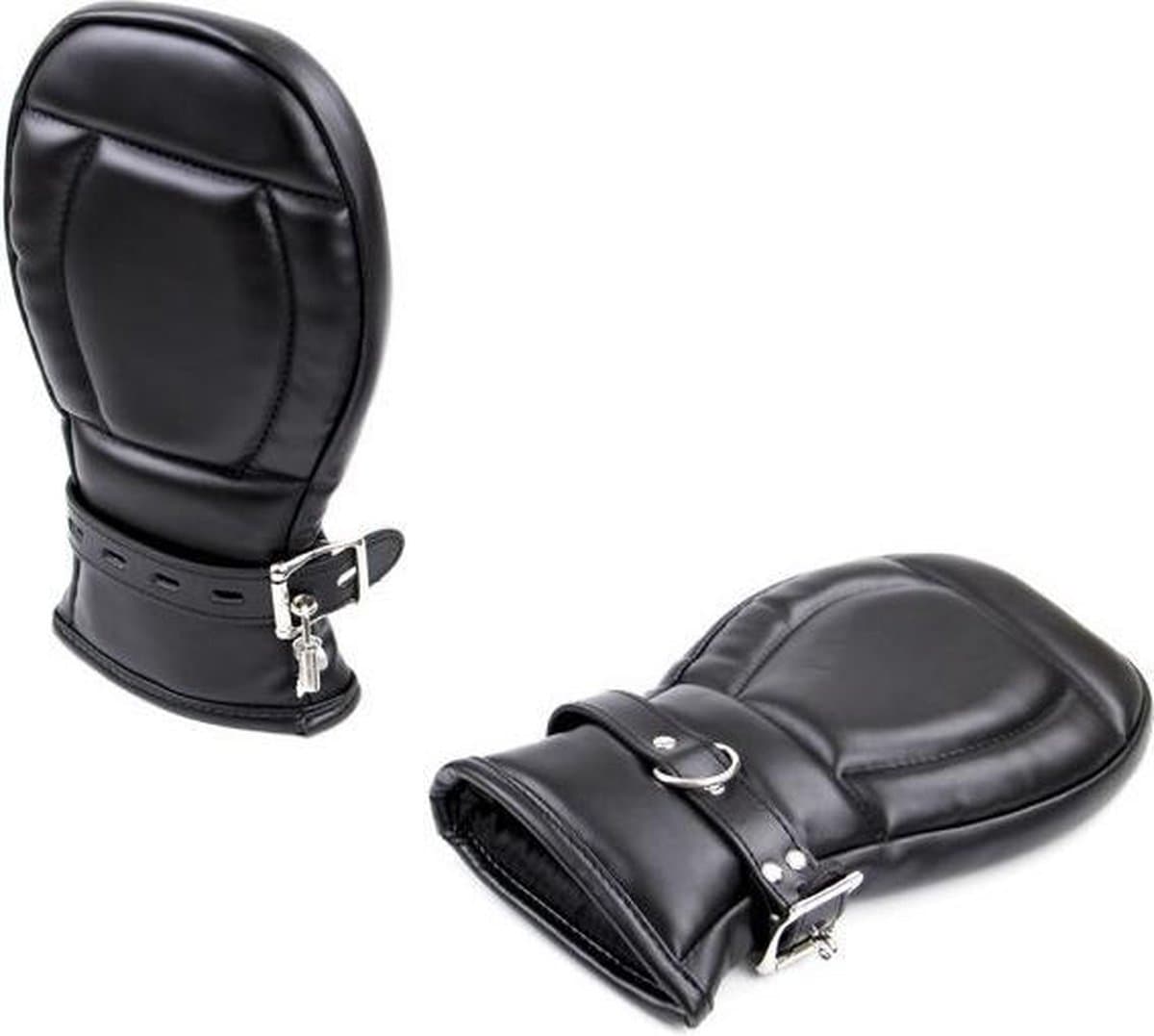 Kiotos - BDSM Leren Wanten Voor Bondage - Zwart — afbeelding 1
