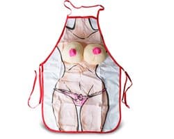 Fout Schort met Borsten – Grappig Verkleedschort met 3D Effect – Perfect voor BBQ, Verjaardag of Vrijgezellenfeest