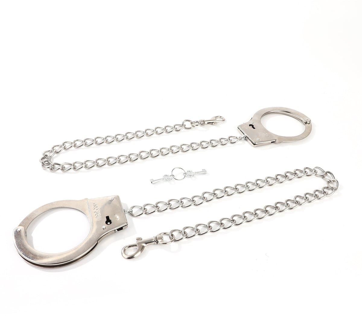Smart Moves - Politie Handboeien met Lange Ketting - Zilver — afbeelding 1