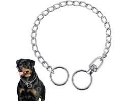 Halsband voor Kleine Honden, 35 cm, RVS, Verstelbare Choke Halsband, Training en Veiligheid