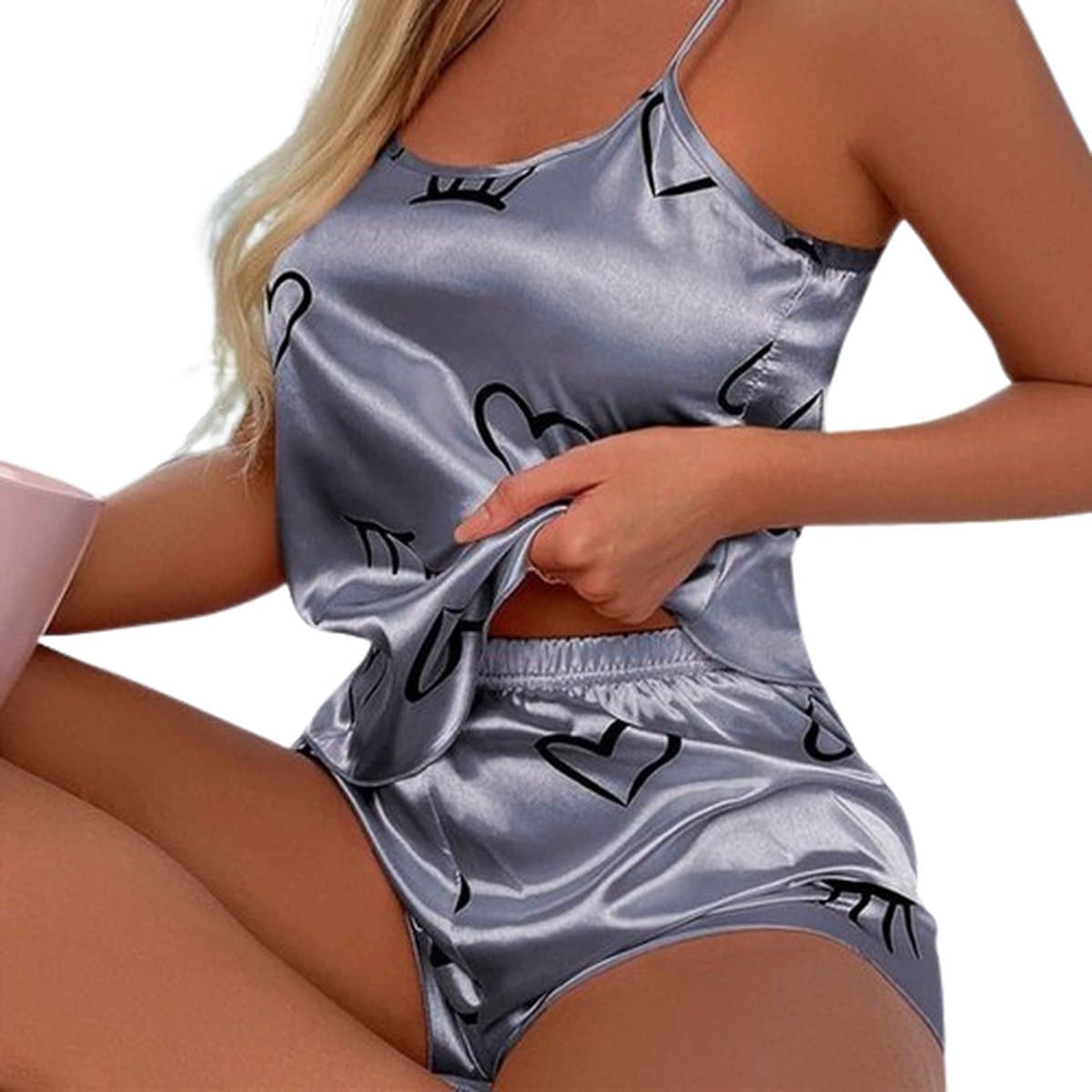 Sexy Pyjama vrouwen - Erotisch - Set van 2 - Top en broekje - Lingerie - Nachtkleding — afbeelding 1
