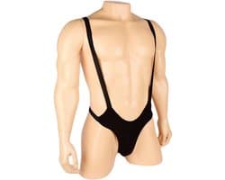 Erotische mankini lingerie - Heren bodysuit - Club kleding - Jarretel - Jockstrap - Backless - Sexy