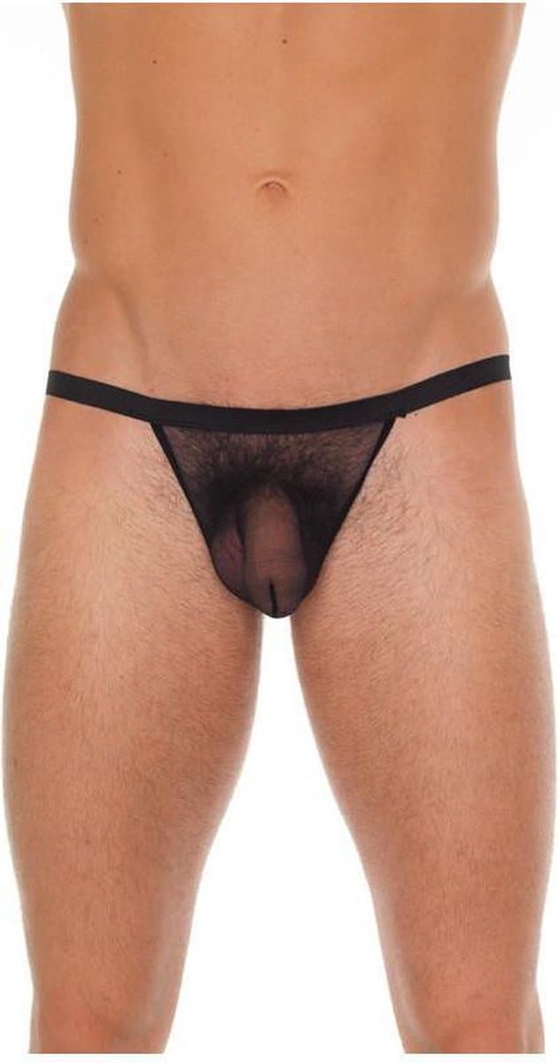 Amorable - Zwarte Transparante Herenstring — afbeelding 1