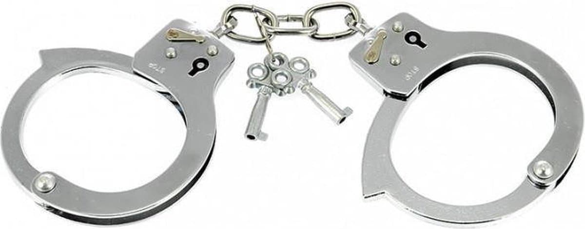 Rimba Bondage Play - Handboeien - Metalen Politie Handboeien - Massief Staal — afbeelding 1