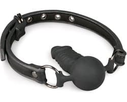 EasyToys - Ball Gag met Siliconen Bal - Duurzaam - BDSM - BDSM Toys - Sex Toys voor Vrouwen en Mannen - Mondknevel - Balgag - Erotisch Spel - Zwart