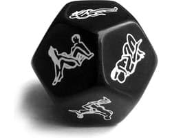Erotische Dobbelsteen - Zwart - Seks spel voor Koppels - Verschillende Standjes - 12 Zijdige Erotische Dobbelstenen - Seks Dobbelstenen - Erotisch Spel - Sex Dice - Bachelor gift - Vrijgezellenfeest - Sex standjes