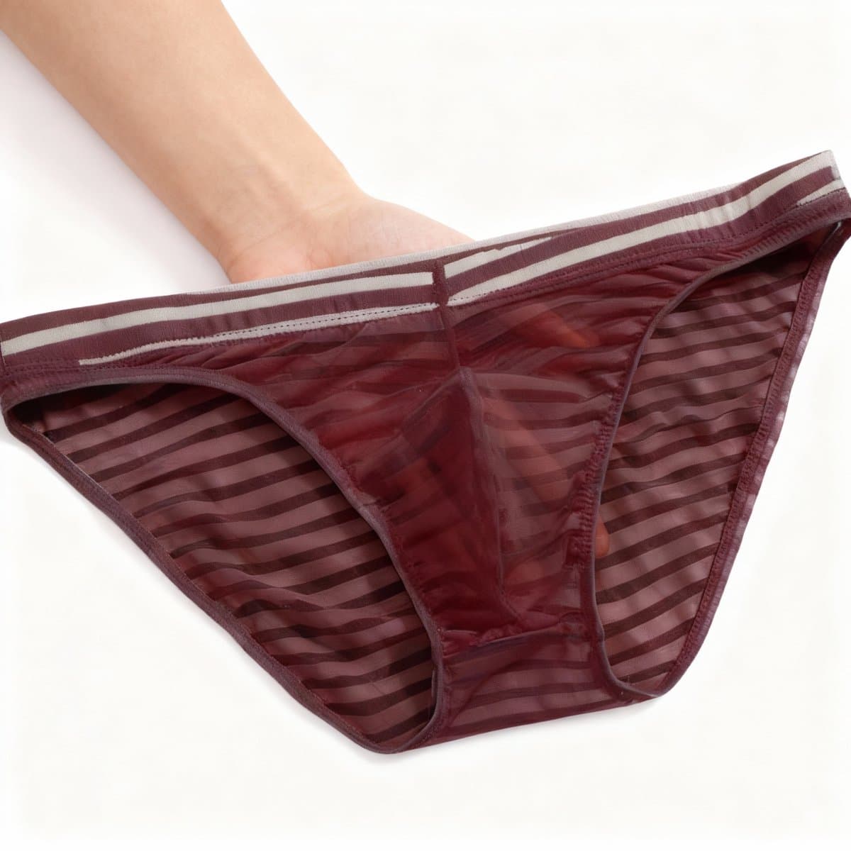 Doorschijnend Heren Ondergoed - Bruin - Boxershort - Lingerie — afbeelding 1