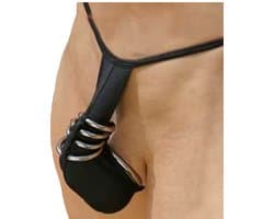 BamBella ® - Penis sleeve - maat Onesize - Sexy erotische heren onderbroek zwart mannen rollenspel valentijnsdag