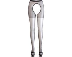 Cottelli Collection – Erotische Kousen met Open Kruis Ontwerp voor een Toegankelijk Seksuele Benadering – Maat S/M - Zwart