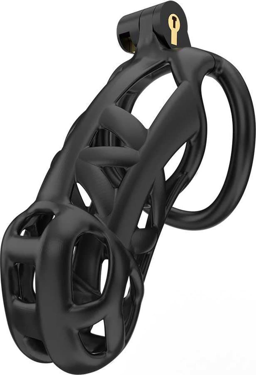 Rimba Toys - P-Cage PC01 - Kunststof Kuisheidskooi - Peniskooi - Chastity - Zwart - Verkrijgbaar in 3 maten — afbeelding 1