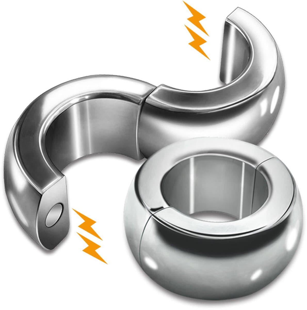Magnetische ovalen ballstretcher 30 mm - ballenspreider -metaal - rvs - cockring — afbeelding 1