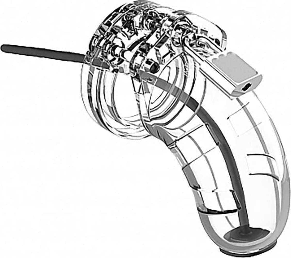 Model 15 - Chastity - 3.5" - Cock Cage - Transparent — afbeelding 1