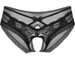 Open Sexy Heren Slip - Lingerie voor Mannen - Onderbroek - Ondergoed - Zwart