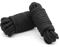 Bondage Touw Zwart - 10 Meter x 8 mm dik