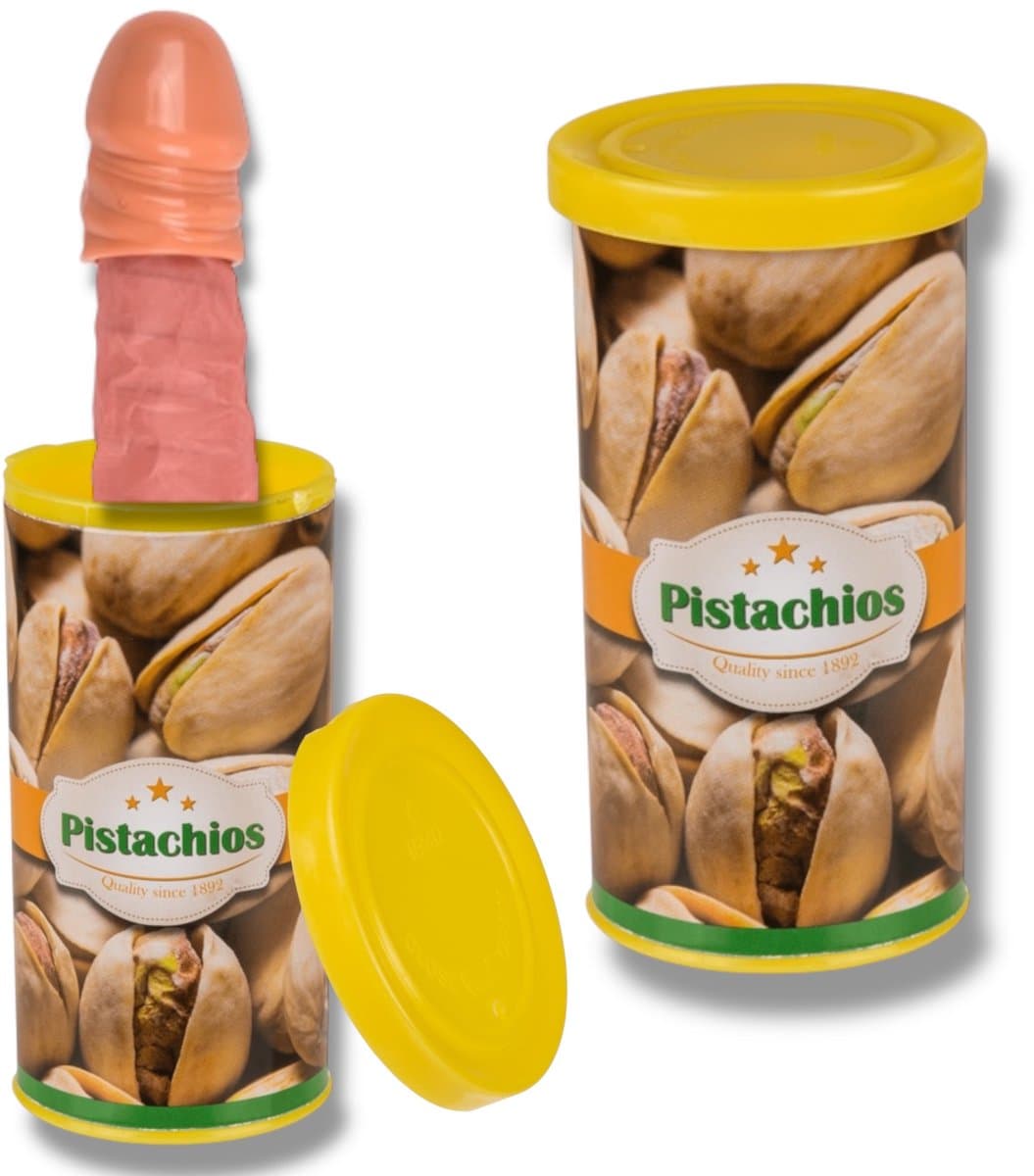 Fop Cadeau Spring Penis In Blik - Jumping Penis in Can – Pistachios - Verrassende Gag Gift! — afbeelding 1
