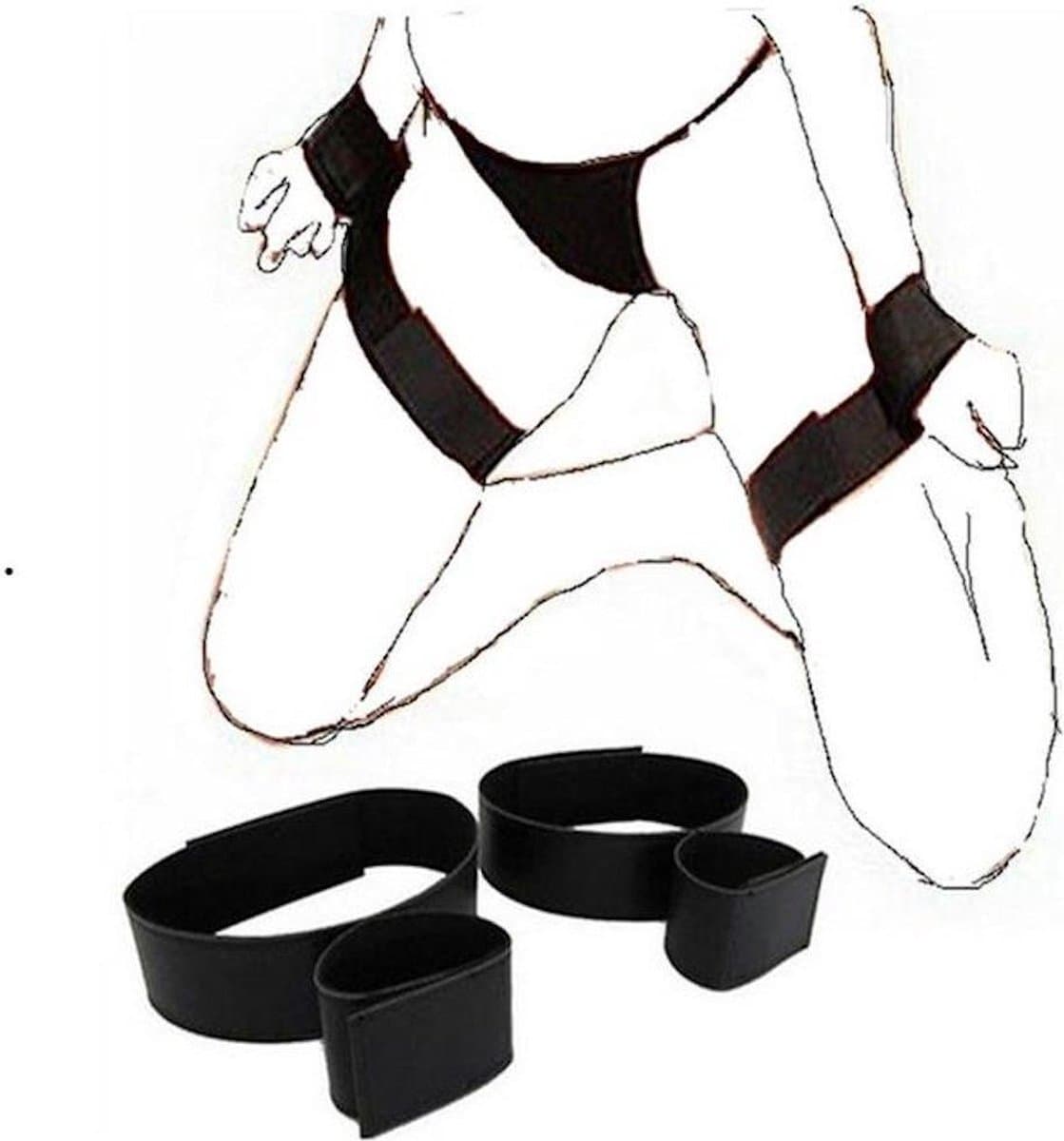 BDSM- sex handboeien- Enkelboeien- Volwassenen- Seksspeeltjes- Bondage- Boeienset voor handen bovenbenen en/ of enkel – Zwart — afbeelding 1