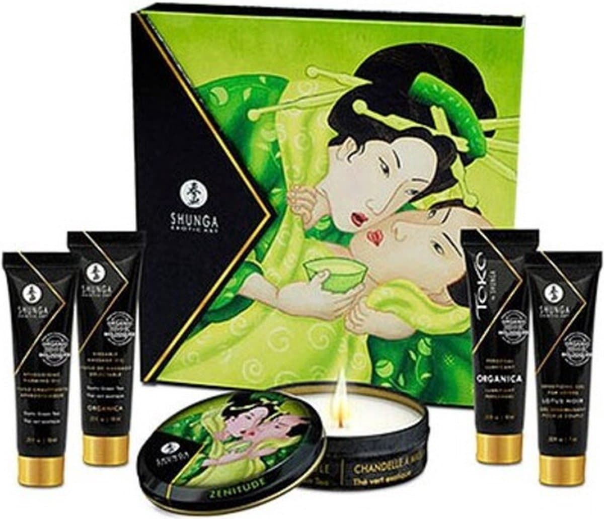 Shunga Geisha Organica Geschenkset Exotische Groene Thee - Groen — afbeelding 1
