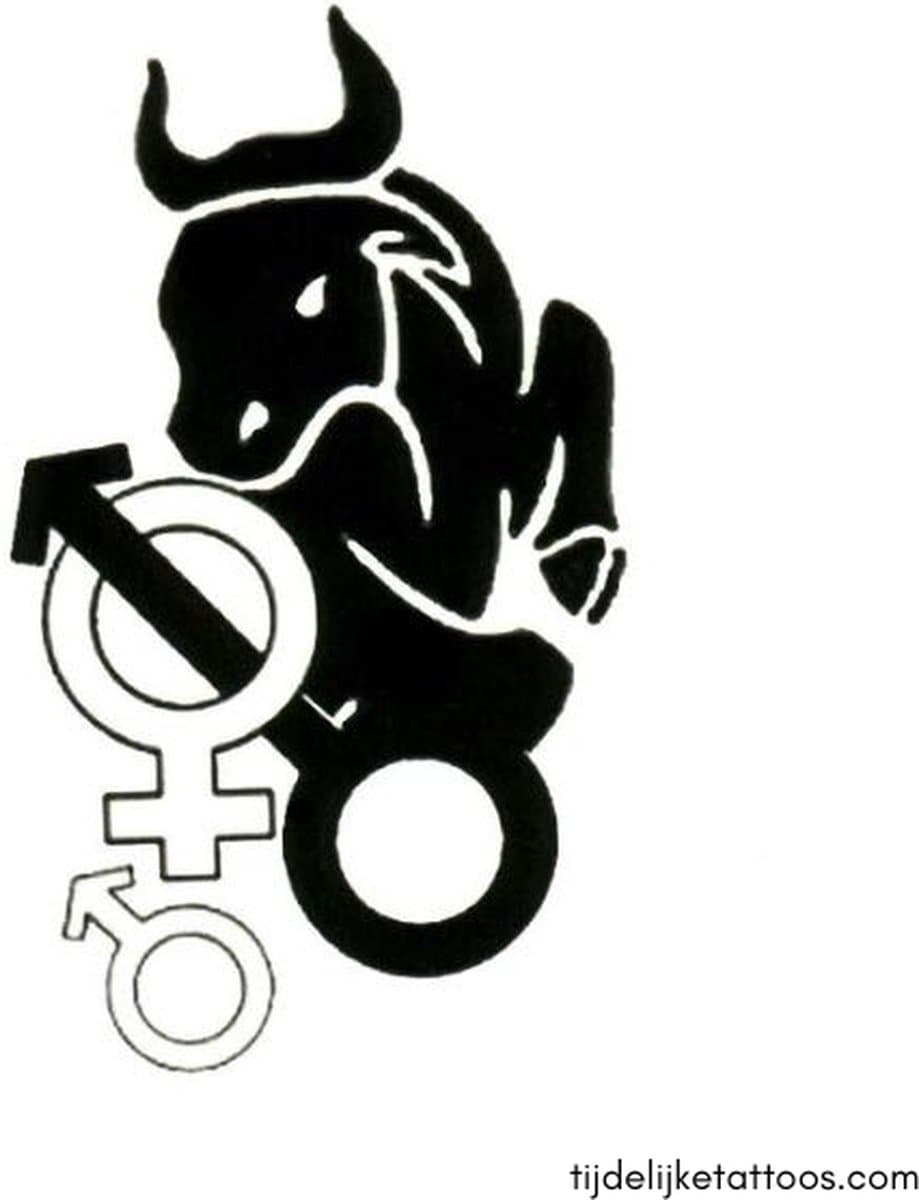 Bull Cuckold - BDSM - dominante mannelijke sekspartner - swingers - erotische tijdelijke tattoo - neptattoo volwassenen - erotiek voor vrouwen — afbeelding 1