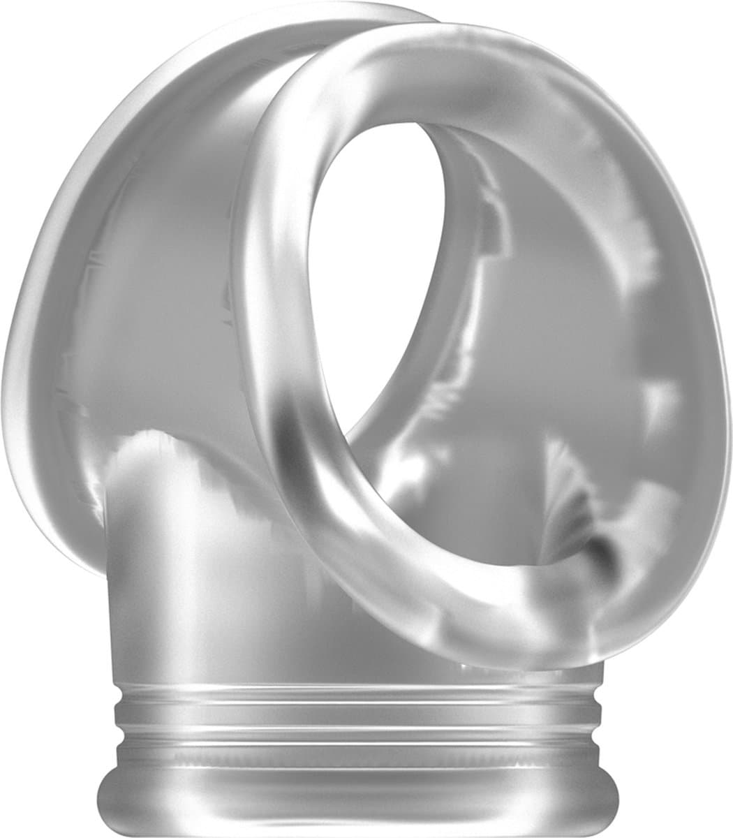 No.48 - Cockring with Ball Strap - Translucent — afbeelding 1