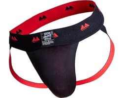 MM Sports The Original Jockstrap 2 inch Reversible Black/Red - MAAT L - Heren Ondergoed - Jockstrap voor Man - Mannen Jock