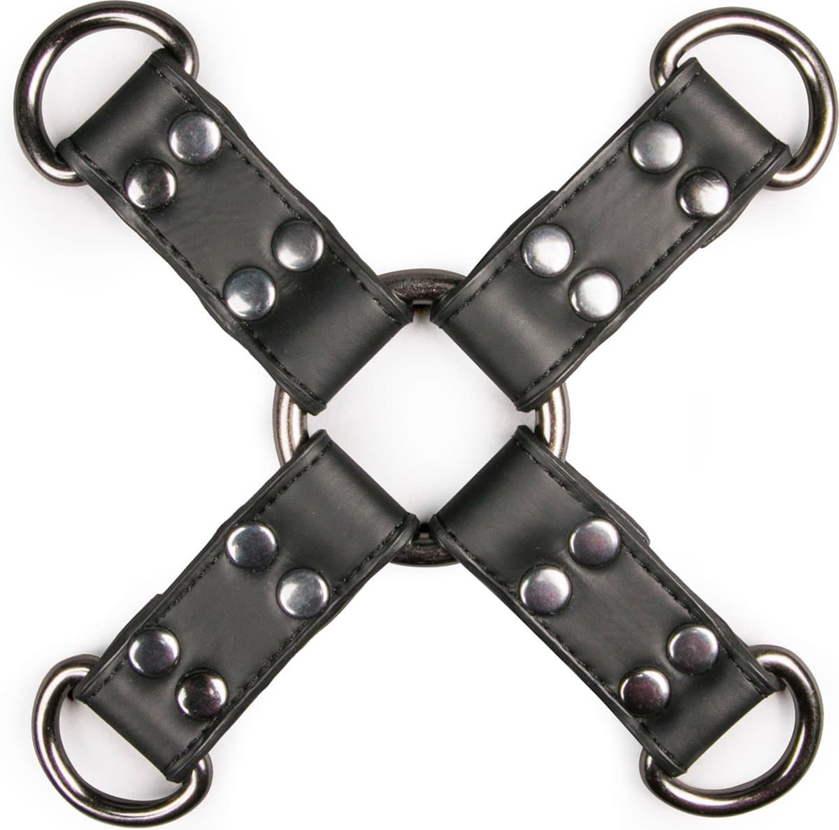 EasyToys - Kunstleren Hogtie - Duurzaam - Bondage Set - Handboeien - BDSM Set - BDSM Toys - Rollenspel Erotiek - Erotisch Spel - Sex Toys voor Vrouwen en Mannen - Zwart — afbeelding 1