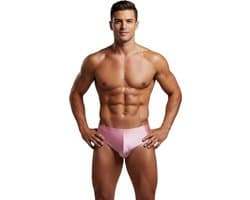 Satijnen Dames Slip voor Mannen – Glanzend – Hoge Taille – Roze