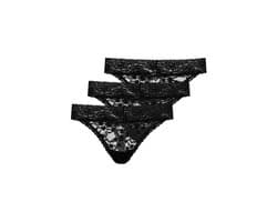 SNOCKS Tanga van Kant - Dames Ondergoed - Naadloos & Comfortabel - Dames Slips - Dames Onderbroeken - 3 Stuks