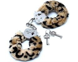 Finnacle - Handboeien - Pluche handboeien - Handboeienset - Panterprint - Met slotje (2 sleutels) - Erotiek - Sexspeeltjes - BDSM - Cadeau