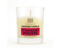 Love – Sezmar Collection Edible Massagekaars 100% Natuurlijke Verwenning | Strawberry Mousse | Voor Romantische Avonden en Zoete Verleiding – 100 ml