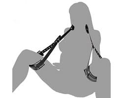 BDSM Benen Spreider - Bondage - Verstelbaar - Riem - Harnas - Zwart