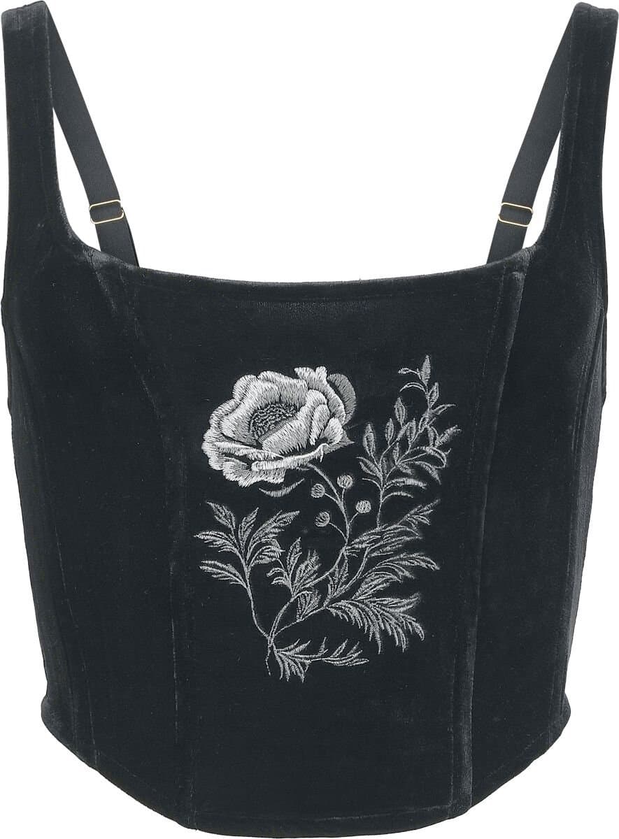 Killstar Nocturne Nights - Ravens Rose Corset Dames Korset - zwart - XXL — afbeelding 1